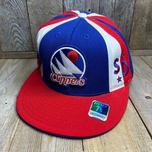Vintage Reebok Hardwood Classics San Diego Clippers Fitted Hat 7 3/4 NBA